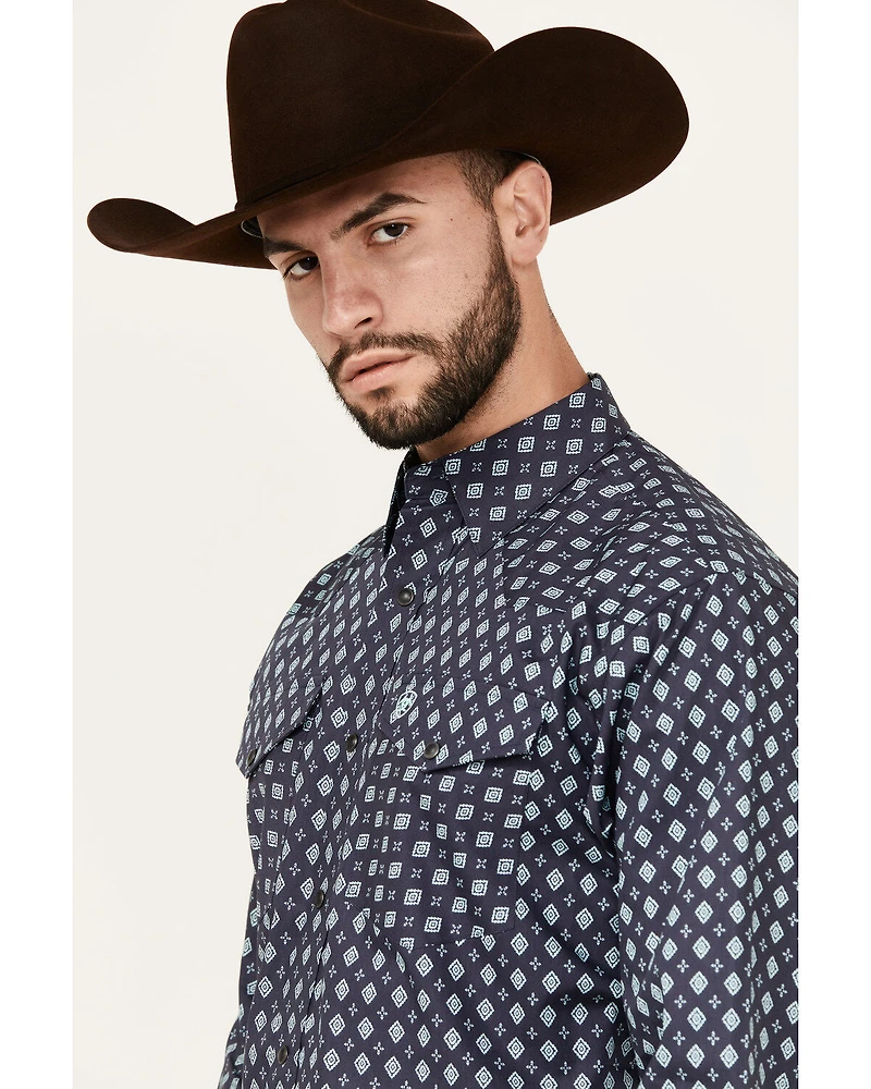 Ariat Men's Everly Geo Print Long Sleeve Snap Western Shirt