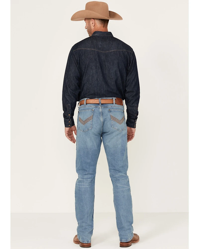 Wrangler 20X Men's Monarch Light Wash Slim Straight Stretch Denim Jeans