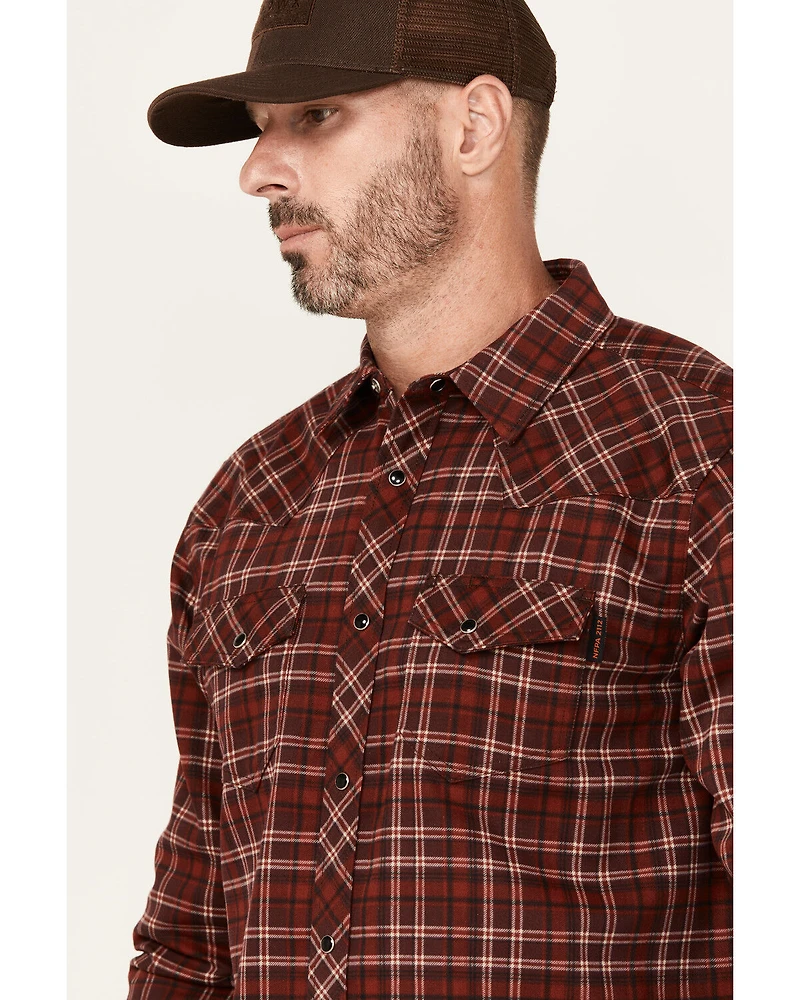 Carhartt Men's FR Plaid Print Long Sleeve Snap Western Work Shirt