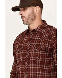 Carhartt Men's FR Plaid Print Long Sleeve Snap Western Work Shirt