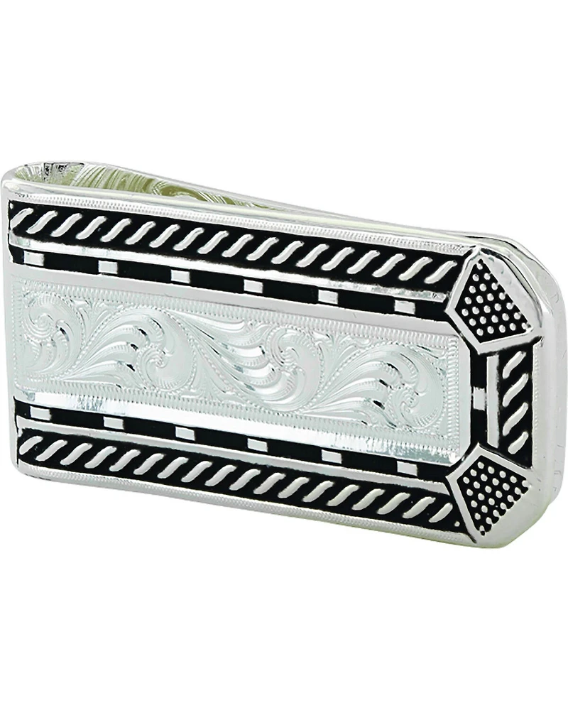 Montana Silversmiths Men's Roped Horseshoe Nail Head Money Clip