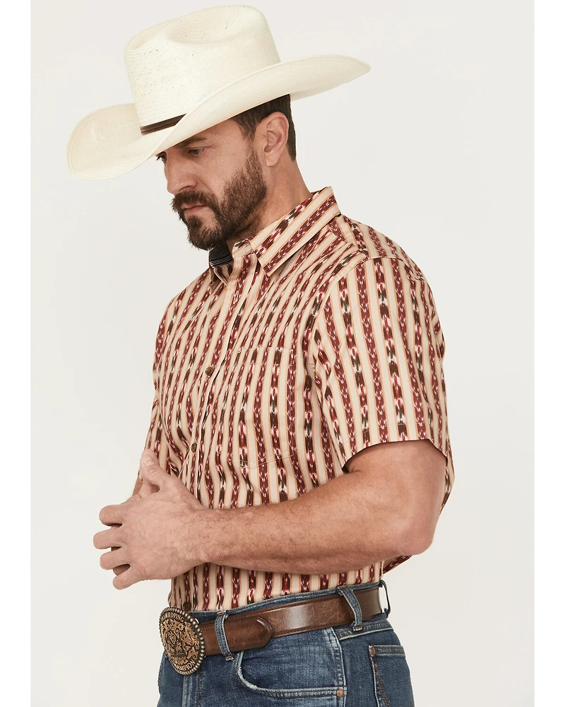 Cody James Men's Bridgestone Southwestern Striped Short Sleeve Button-Down Stretch Western Shirt