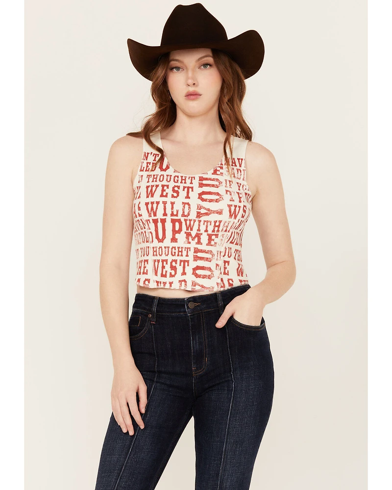 Idyllwind Women's Rhett The West Was Wild Graphic Rib Knit Tank