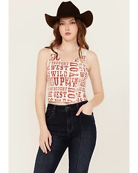 Idyllwind Women's Rhett The West Was Wild Graphic Rib Knit Tank