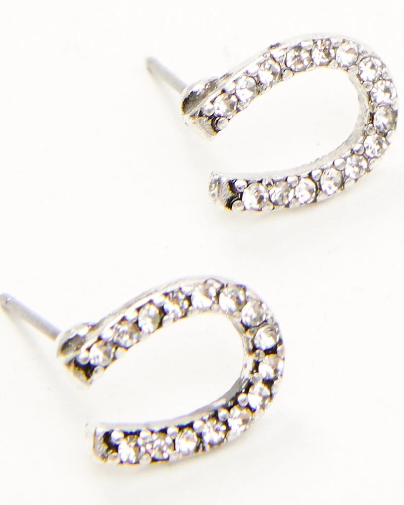 Shyanne Women's Bisbee Falls Silver Longhorn & Cross 6-Piece Earrings Set