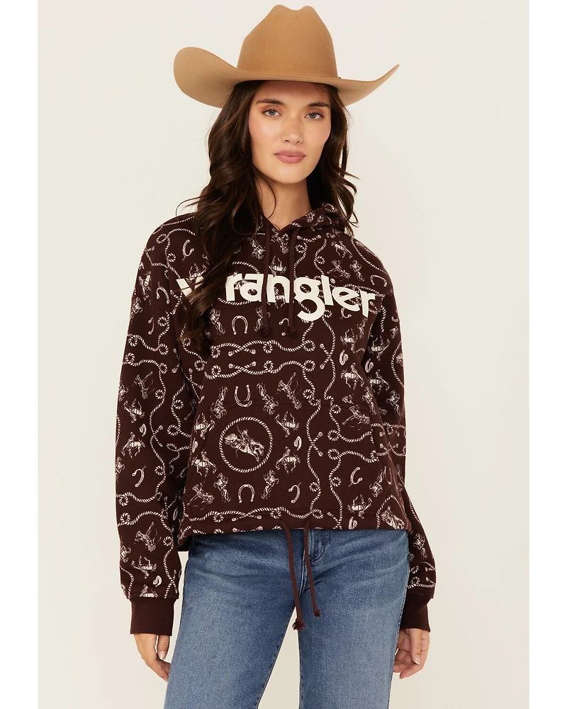 Wrangler Women's Rope Print Logo Hoodie
