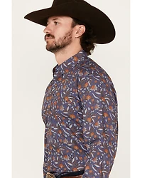 Ariat Men's Ty Floral Print Long Sleeve Button-Down Western Shirt