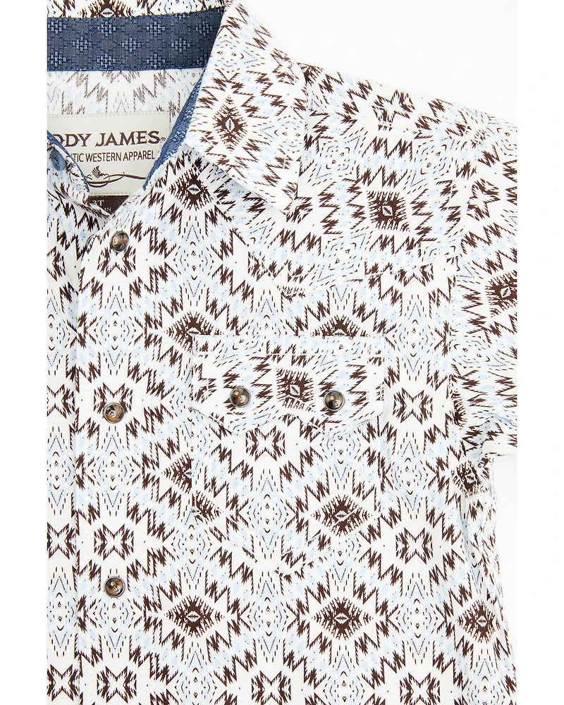 Cody James Toddler Boys' High Plains Southwestern Print Short Sleeve Snap Western Shirt