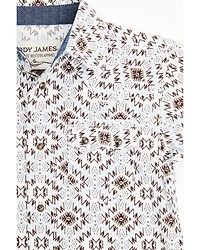 Cody James Toddler Boys' High Plains Southwestern Print Short Sleeve Snap Western Shirt