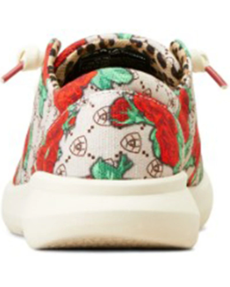 Ariat Women's Hilo Rose Logo Print Casual Shoes - Moc Toe