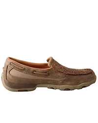 Twisted X Women's Tooled Slip-On Driving Moc Shoes - Toe