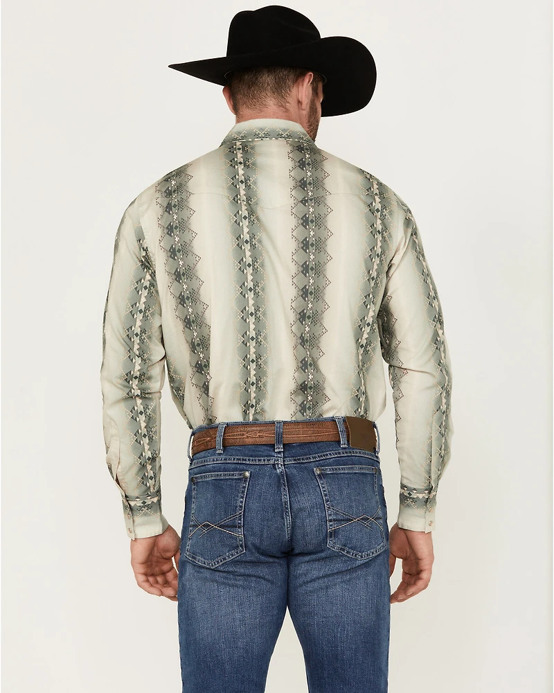 Wrangler Men's Checotah Long Sleeve Pearl Snap Western Shirt - Big