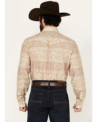 Roper Men's West Made Southwestern Print Long Sleeve Pearl Snap Western Shirt