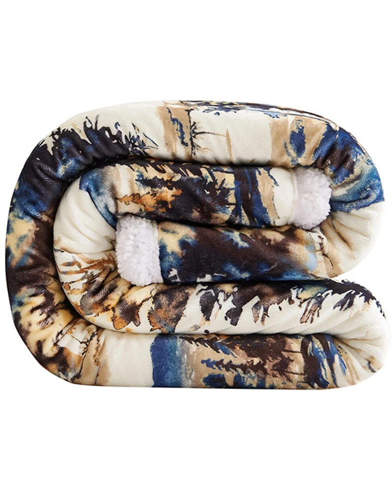 HiEnd Accents Acadia Campfire Sherpa Throw