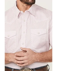 Wrangler Men's 20X Geo Print Short Sleeve Snap Stretch Western Shirt