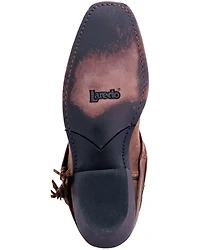 Laredo Women's Myra Ankle Fringe Western Boots - Square Toe