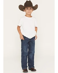 Wrangler Retro Little Boys' Jackson Hole Dark Wash Relaxed Bootcut Stretch Denim Jeans