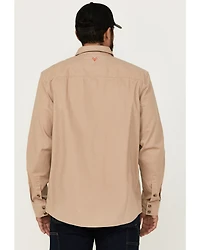 Hawx Men's All Out Woven Solid Long Sleeve Snap Work Shirt - Tall