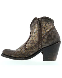 Liberty Black Women's Chloe Leopard Print Braided Fringe Western Booties - Snip Toe