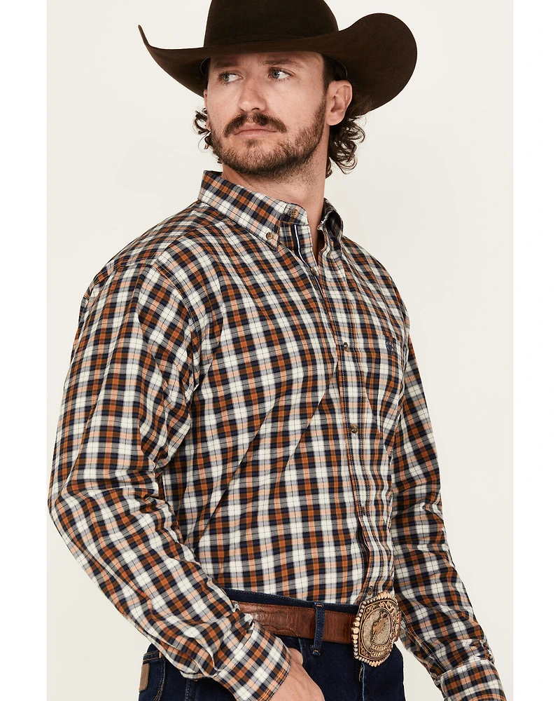 Ariat Pro Men's Thomas Plaid Print Long Sleeve Button-Down Western Shirt