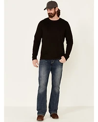 North River Men's Brown Moleskin Crew Long Sleeve T-Shirt