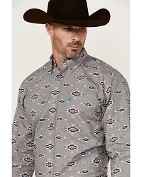 Ariat Men's Jarrod Southwestern Print Long Sleeve Button-Down Western Shirt - Tall
