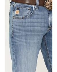 Cinch Men's Carter 2.0 Light Wash Relaxed Bootcut Performance Stretch Denim Jeans