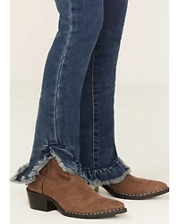 Hayden Girls' Medium Wash Ruffle Skinny Jeans