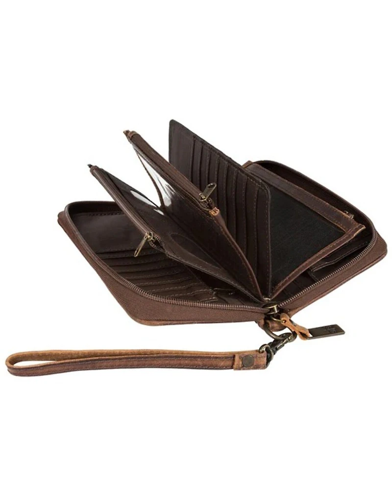 STS Ranchwear By Carroll Kacy Cowhide Organizer Wallet