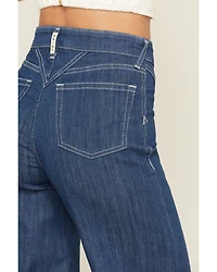 Ariat Women's Dark Wash Ultra High Rise Westie Yoke Wide Leg Stretch Denim Jeans