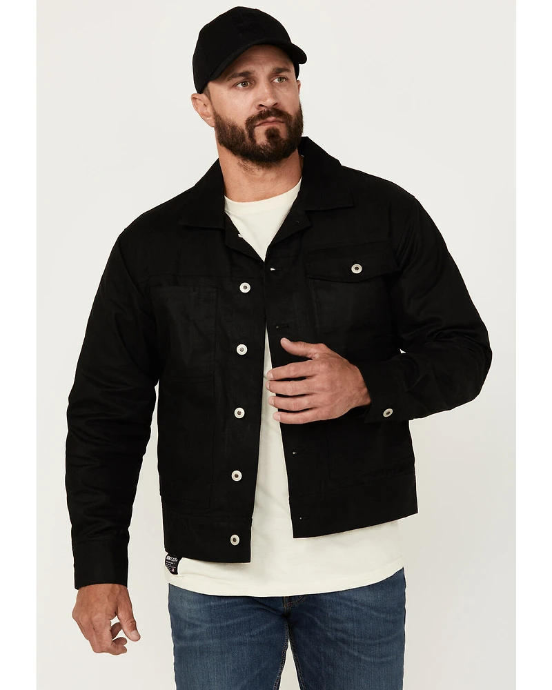 Resistol Men's Blackwater Solid Waxed Canvas Button-Down Jacket