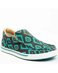 Twisted X Women's Southwestern Pattern Casual Kicks Slip-On Shoes - Moc Toe