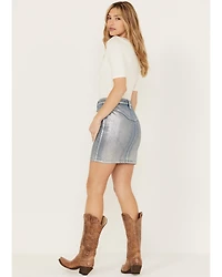 Idyllwind Women's Goldfinch Gypsy High Rise Denim Foiled Skirt