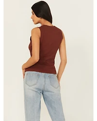 Shyanne Women's Free Spirit Studded Ribbed Tank