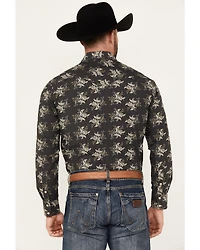 Rock & Roll Denim Men's Vintage 46 Paisley Print Long Sleeve Snap Western Shirt