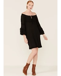 Roper Women's Ruffle Sleeve Mini Dress