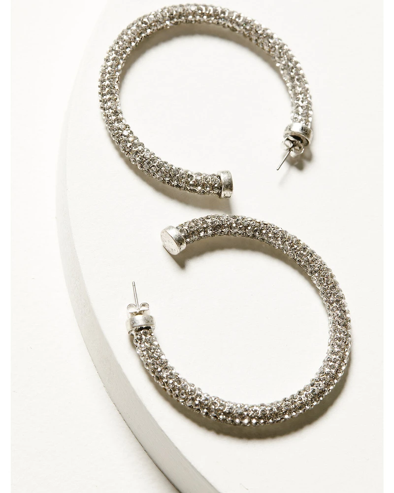 Idyllwind Women's Avalon Silver Hoop Earrings