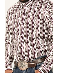 RANK 45® Men's Railroad Geo Print Long Sleeve Button-Down Western Shirt