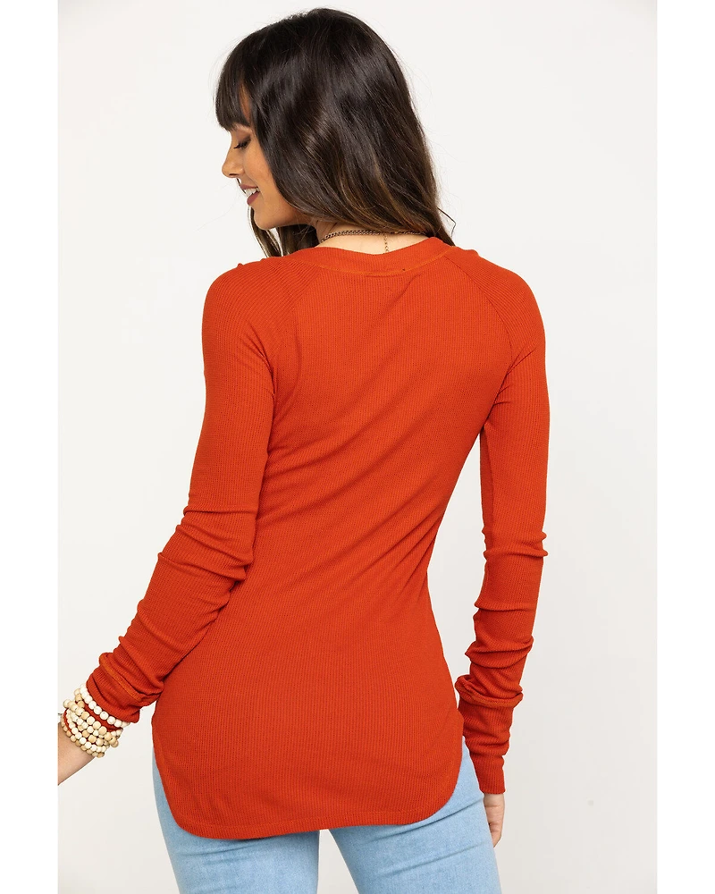 Red Label by Panhandle Women's Waffle Knit Top