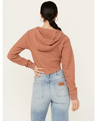 Cleo + Wolf Women's Corset Cropped Hoodie