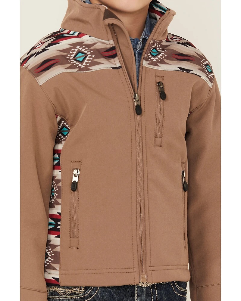 Rodeo Clothing Boys' Southwestern Print Softshell Jacket