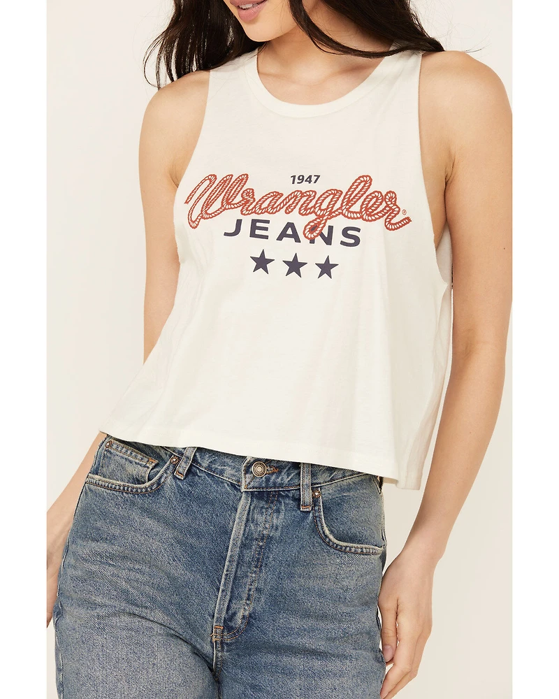Wrangler Women's Jeans Logo Sleeveless Graphic Tank