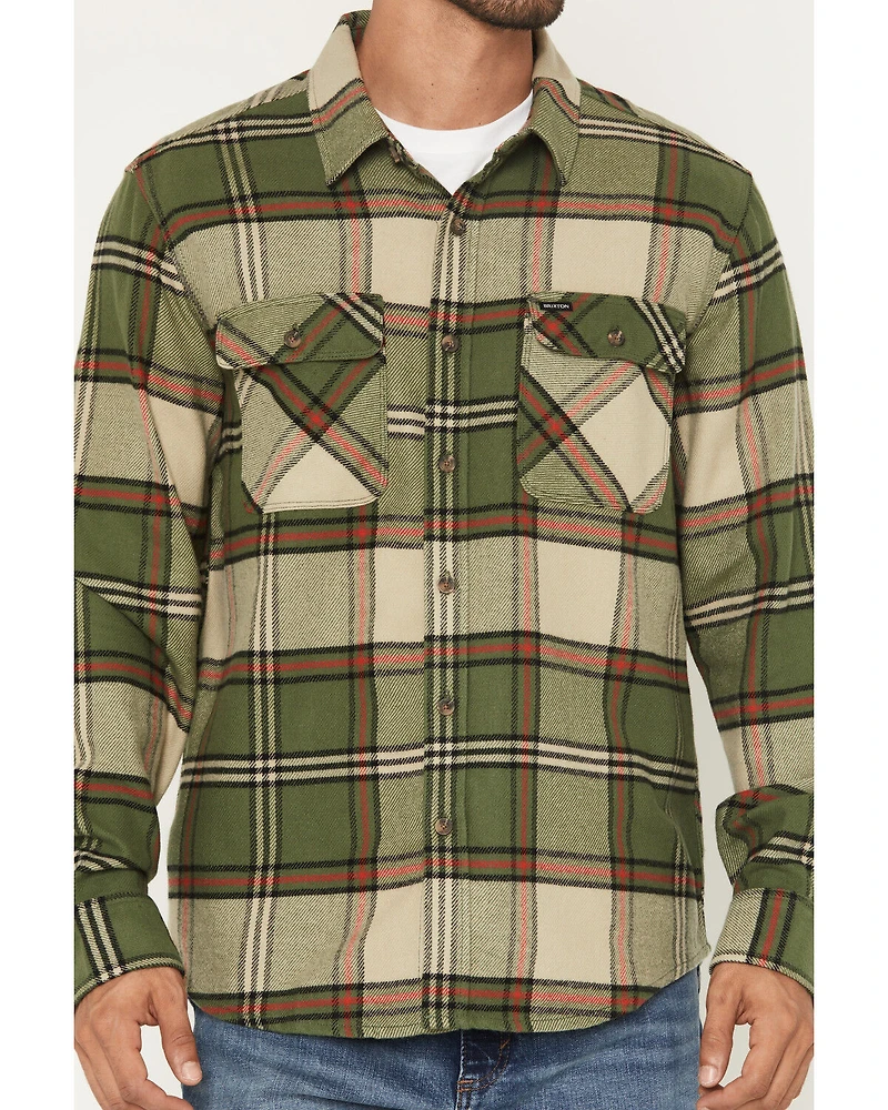 Brixton Men's Bowery Long Sleeve Button-Down Flannel Shirt