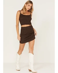 Cleo + Wolf Women's Ribbed Sweater Knit Skirt