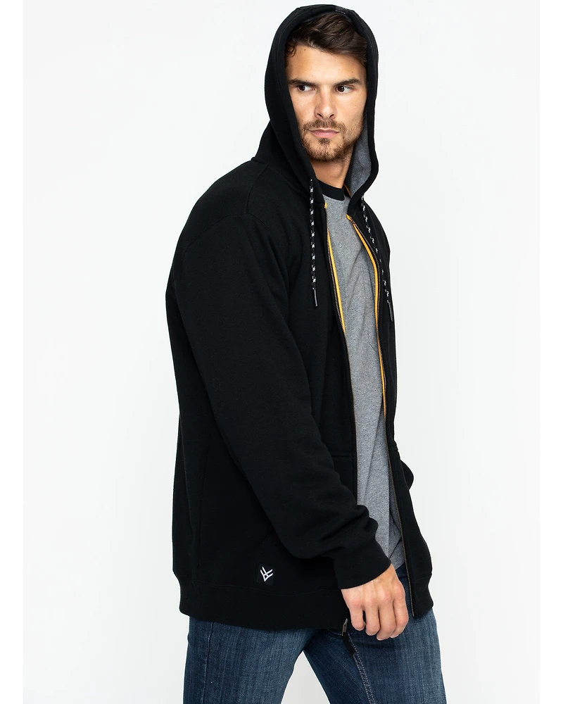 Hawx® Men's Black Zip-Front Thermal Lined Hooded Jacket - Big