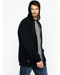 Hawx® Men's Black Zip-Front Thermal Lined Hooded Jacket - Big