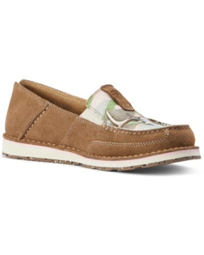 Ariat Women's Doe Camo Print Slip-On Casual Cruiser - Moc Toe