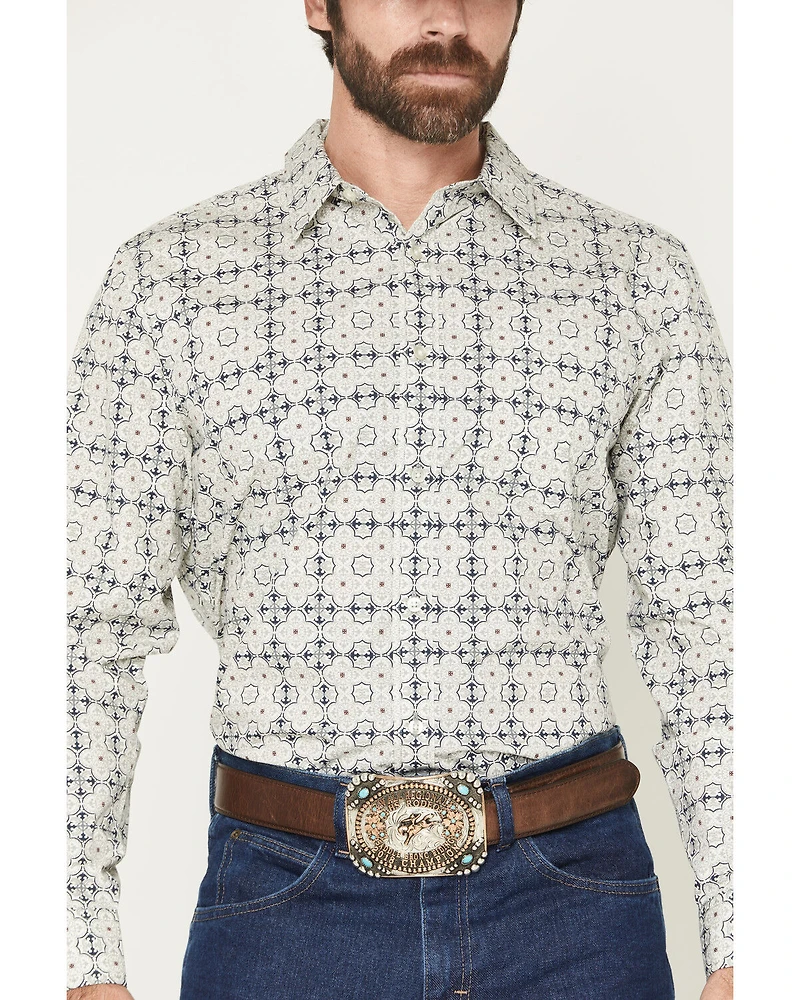 Gibson Trading Co Men's Initiate Medallion Print Long Sleeve Button-Down Western Shirt