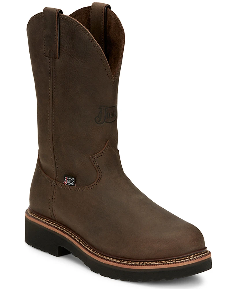 Justin Men's 11" Carbide Pull-On Work Boots - Soft Toe