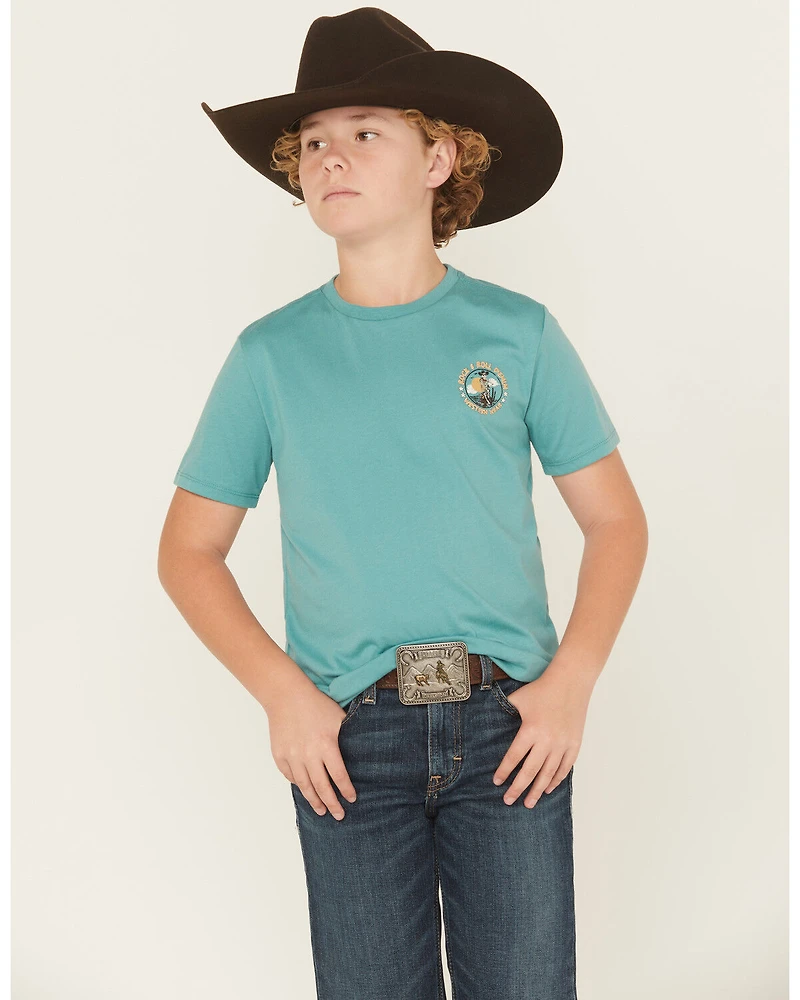 Rock & Roll Denim Boys' Skeleton Short Sleeve Graphic T-Shirt